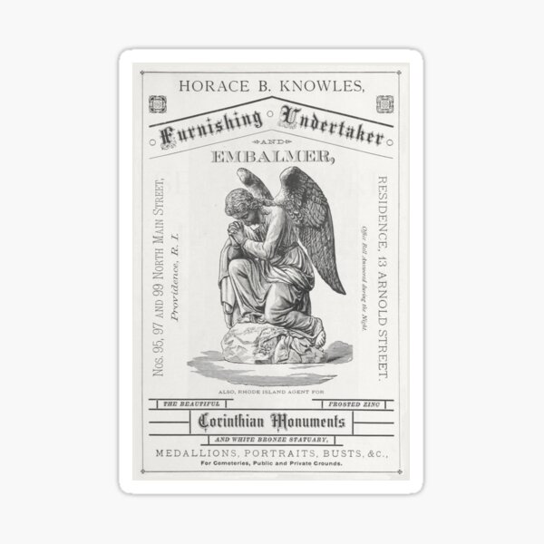Item preview, Dark Academia Undertaker Victorian Advertisement designed and sold by Sapphic Gothic & Co..