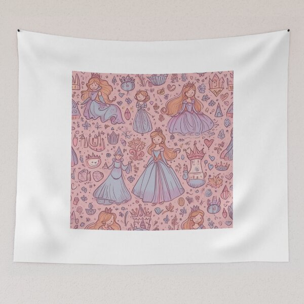 Item preview, Hand-Drawn Princess Pattern Design designed and sold by hjian8219.