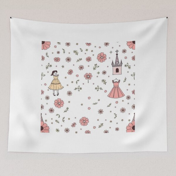 Item preview, Hand-Drawn Princess Pattern Design designed and sold by hjian8219.