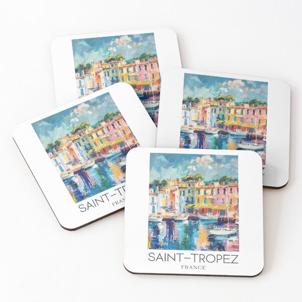 Item preview, A Pop Art Travel Print of Saint-Tropez - France  designed and sold by StudioRedKoala.