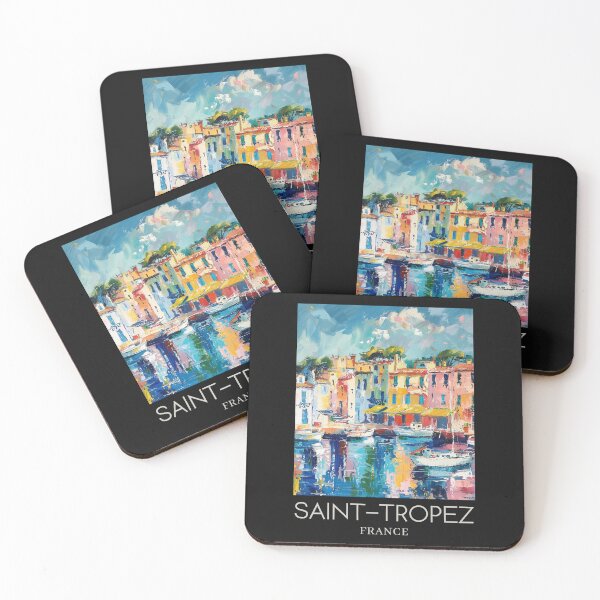 Item preview, A Pop Art Travel Print of Saint-Tropez - France  designed and sold by StudioRedKoala.