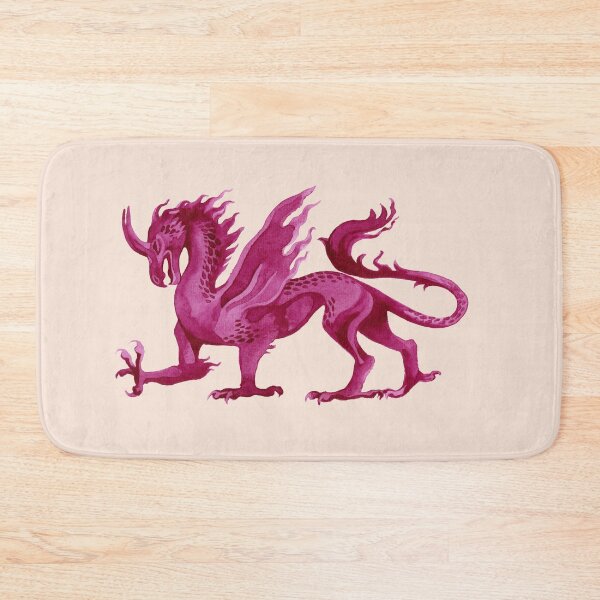 Item preview, magenta heraldic dragon designed and sold by thoughtsupnorth.