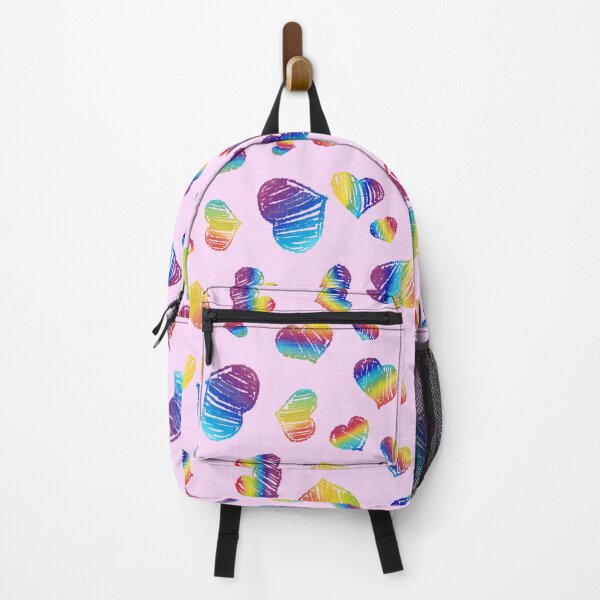 Item preview, rainbow hearts pink designed and sold by Sonja Birkelbach.