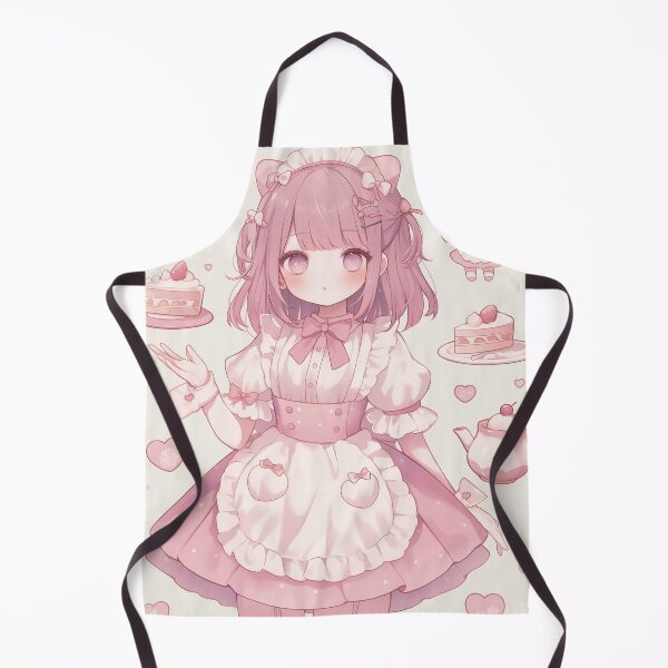 Item preview, Sweetly dressed character in a pastel-themed setting with desserts and cute elements designed and sold by Kawai Anime Shop.