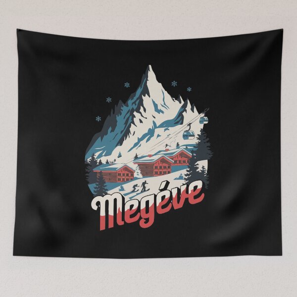 Item preview, Megeve Ski - Retro Vintage T-shirt Design designed and sold by skiprender.