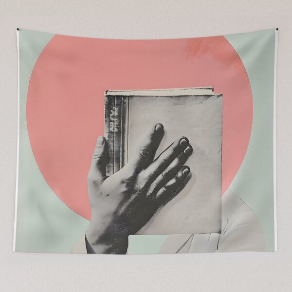 Item preview, Book Reader Abstract Collage Art designed and sold by FreakPosters.