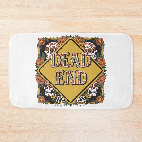 Item preview, ?? "Dead End" Día de los Muertos Road Sign – Vintage Tattoo Sugar Skull Design ?? designed and sold by Brian Hibbs.