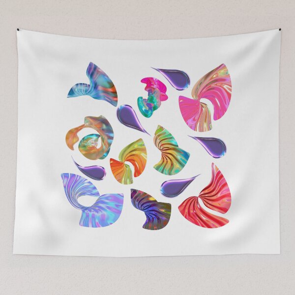 Item preview, colorful wavy shapes designed and sold by GEWINN.