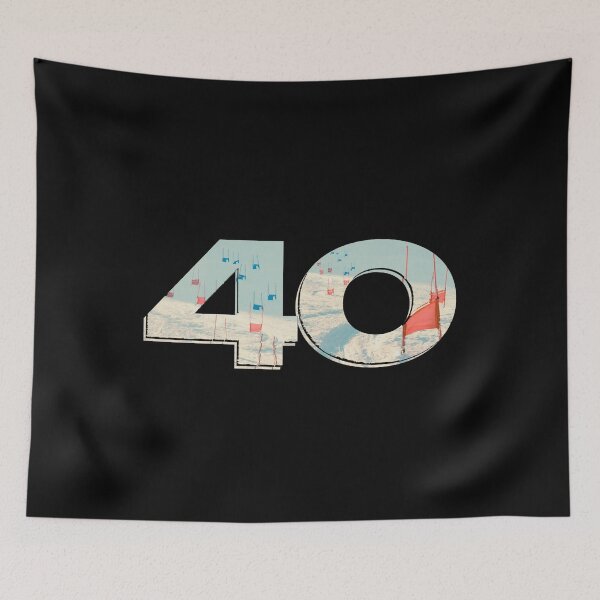 Item preview, Ski Racer 40 Years Old – Stylish Retro Minimalist Design Ski Dad -  for 40th Birthday Wishes Funny Gifts for Ski Enthusiast  designed and sold by MatthewViews.
