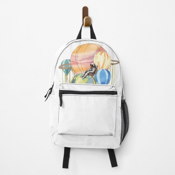 Vista previa del artículo con la obra «Planeta burbujas Astronauta espacio», diseñado y vendido por DeviuStore.