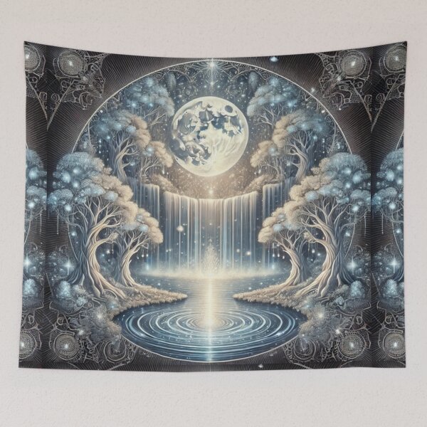 Item preview, Ethereal Trees of Light – Cosmic Dreamscape designed and sold by Meta2Physical.