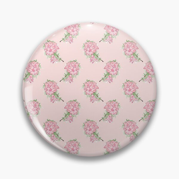 Item preview, Stem of pink blossoms with green leaves against a soft pink background. designed and sold by claireseyeview.
