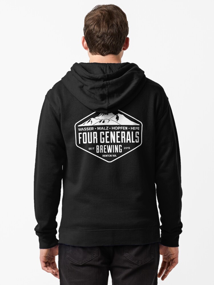 Thumbnail 1 of 5, Zipped Hoodie, White Hex designed and sold by md11hud.