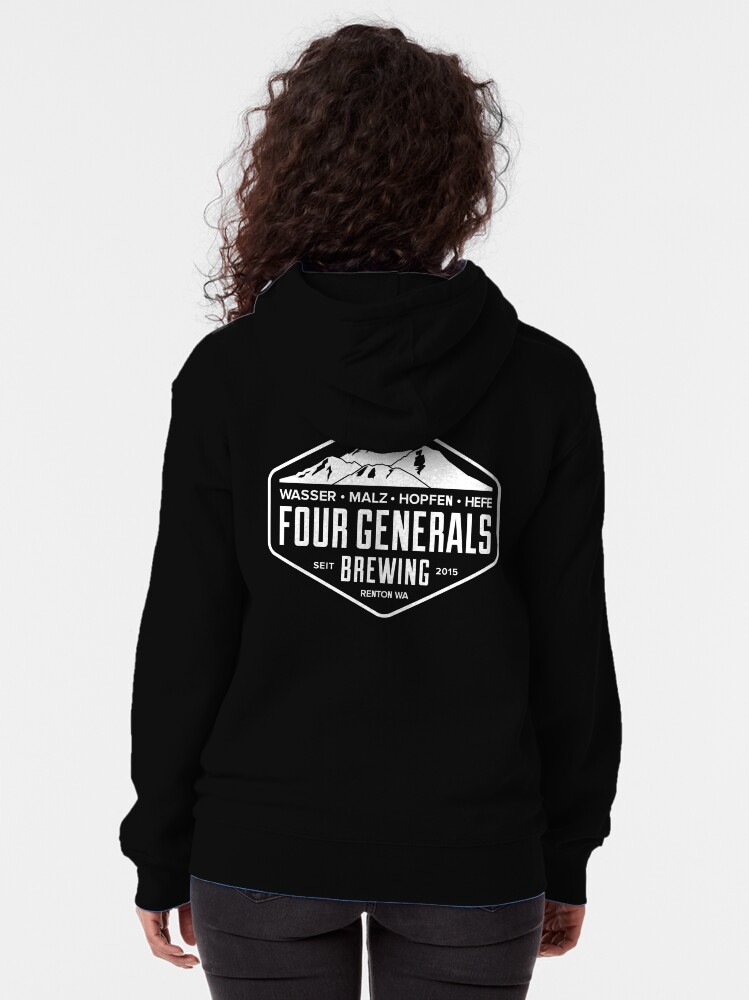 Thumbnail 2 of 5, Zipped Hoodie, White Hex designed and sold by md11hud.