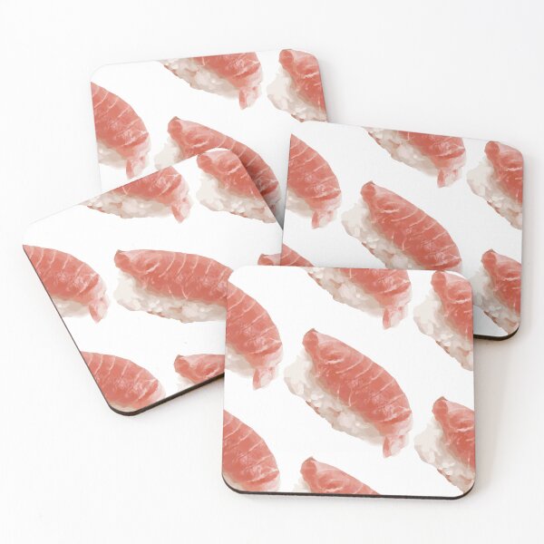 Item preview, Kawaii Tuna Sushi Sticker – Cute Japanese Food Art designed and sold by QuteStuffHere.