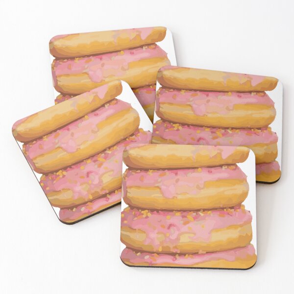 Item preview, Pink Donut Sticker – Cute Kawaii Dessert designed and sold by QuteStuffHere.
