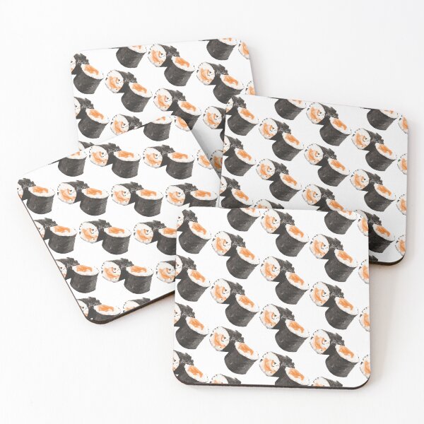 Item preview, Kawaii Sushi Rolls Sticker – Cute Japanese Food designed and sold by QuteStuffHere.