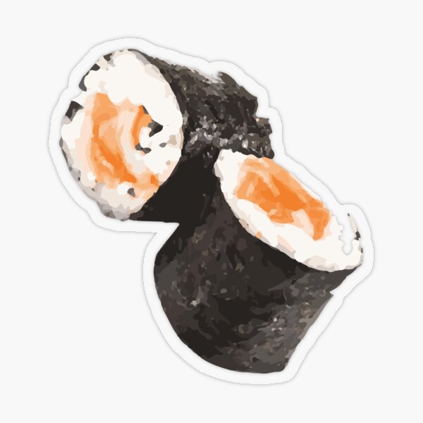Item preview, Kawaii Sushi Rolls Sticker – Cute Japanese Food designed and sold by QuteStuffHere.