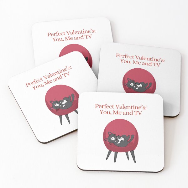 Item preview, Valentine Cat perfect VALENTINE’s: You, Me and TV designed and sold by MadSnail-Design.