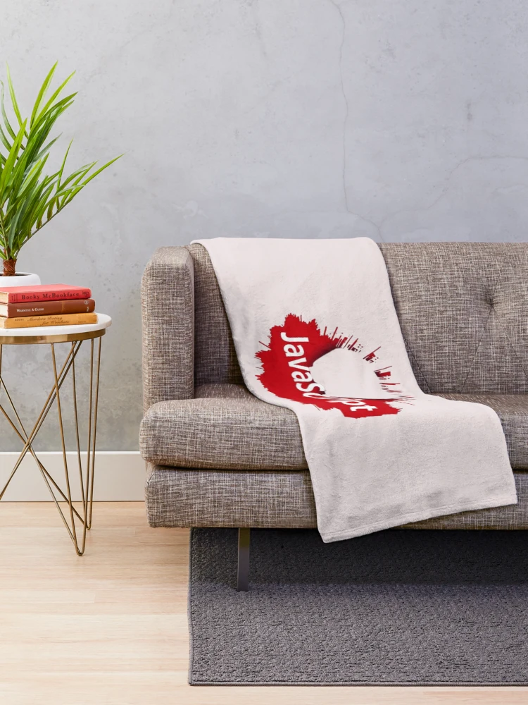 Thumbnail 2 of 6, Throw Blanket, JavaScript-Inspired Dev Tee designed and sold by ColorsSoul ⭐️⭐️⭐️⭐️⭐️.