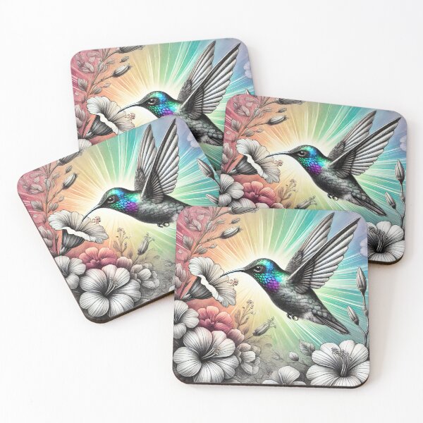 Item preview, Hummingbird Whispers A Fusion of Color and Sketch designed and sold by Diego Re.