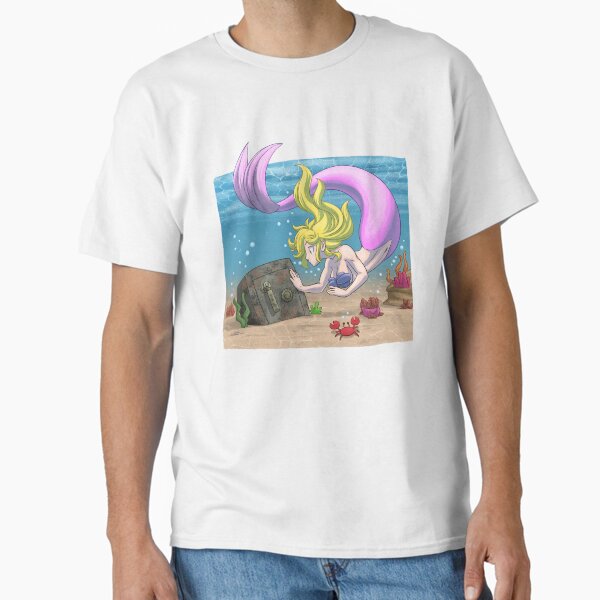 Mermaid and Safe Box Camiseta clásica