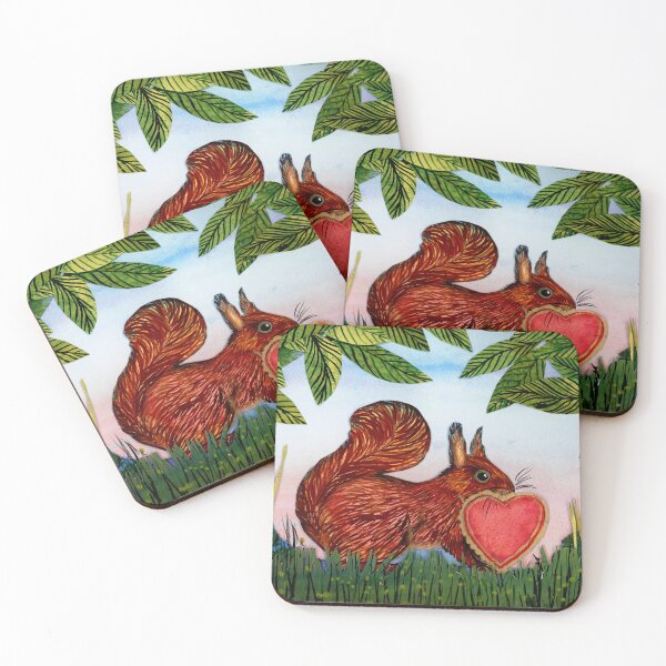 Item preview, Woodland Love – Whimsical Squirrel with Heart - Illustration Jemma Jamie Skidmore  designed and sold by Jemma Jamie Skidmore.