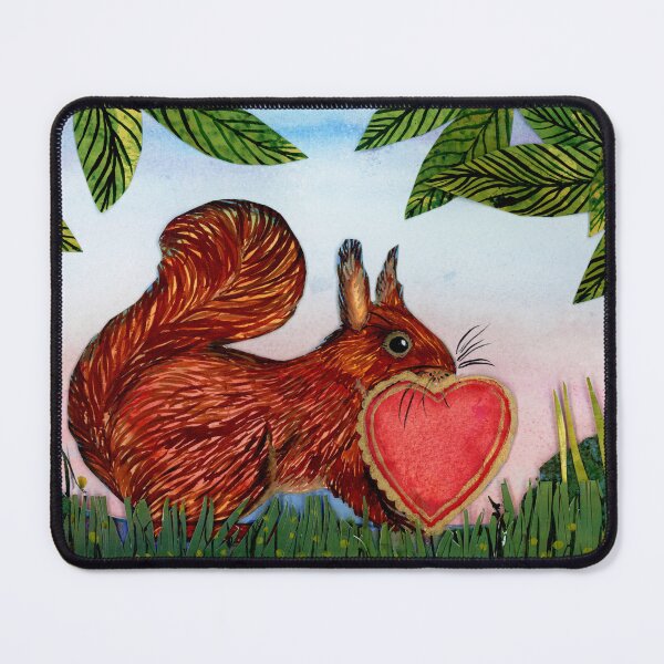 Item preview, Woodland Love – Whimsical Squirrel with Heart - Illustration Jemma Jamie Skidmore  designed and sold by Jemma Jamie Skidmore.