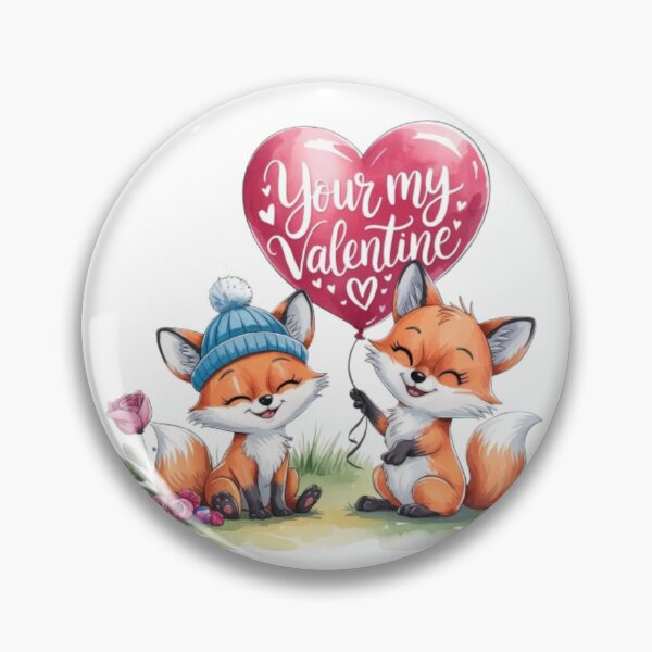 Item preview, I Choose You – Cute Foxes with Big Heart Balloon | Valentine 2025 Romantic Scene designed and sold by InspiredCreatives.