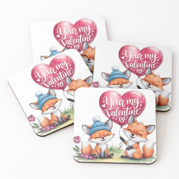 Item preview, I Choose You – Cute Foxes with Big Heart Balloon | Valentine 2025 Romantic Scene designed and sold by InspiredCreatives.