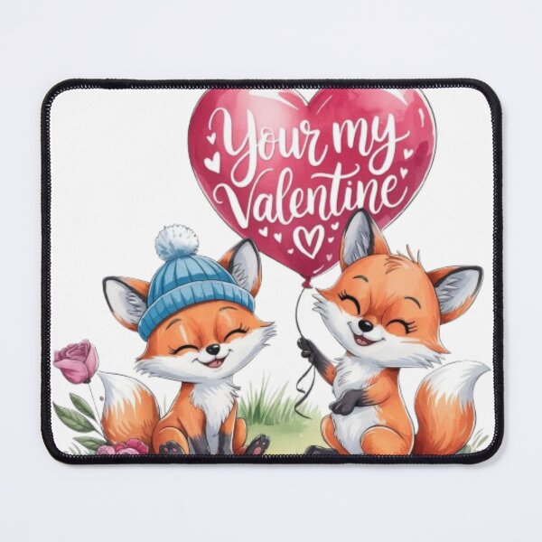 Item preview, I Choose You – Cute Foxes with Big Heart Balloon | Valentine 2025 Romantic Scene designed and sold by InspiredCreatives.