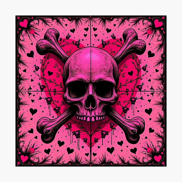 Artikel-Vorschau von Totenkopf und Knochen, gekreuzte Knochen und Herzen Design, designt und verkauft von ZombiOctopi.