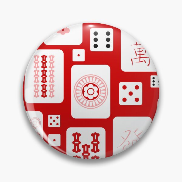 Item preview, red pink mahjong chinese tiles game asian designed and sold by Gossip Rag.