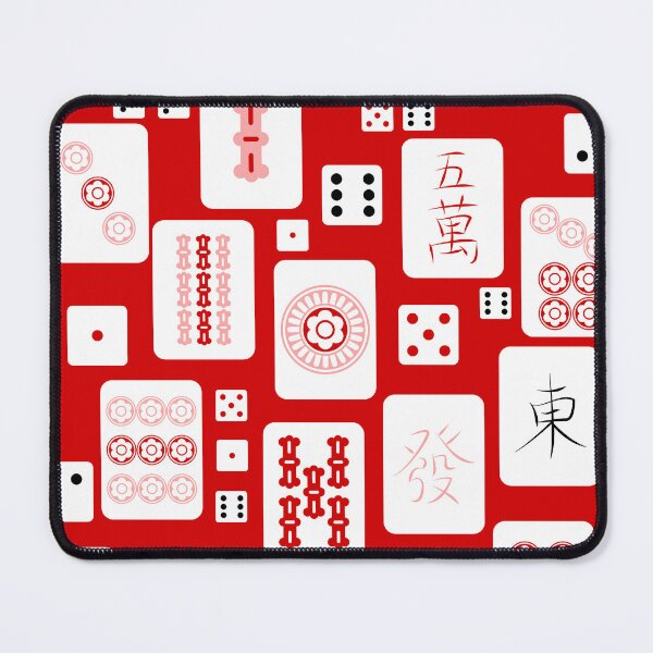 Item preview, red pink mahjong chinese tiles game asian designed and sold by Gossip Rag.