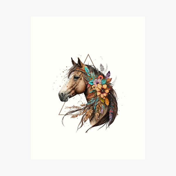 Item preview, Horse Head Floral  designed and sold by LeBowMiami.