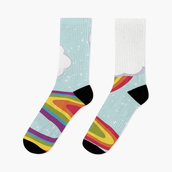 Item preview, Retro Pastel Blue 90s 2000s Y2K Rainbow and Stars designed and sold by Skull Fern.