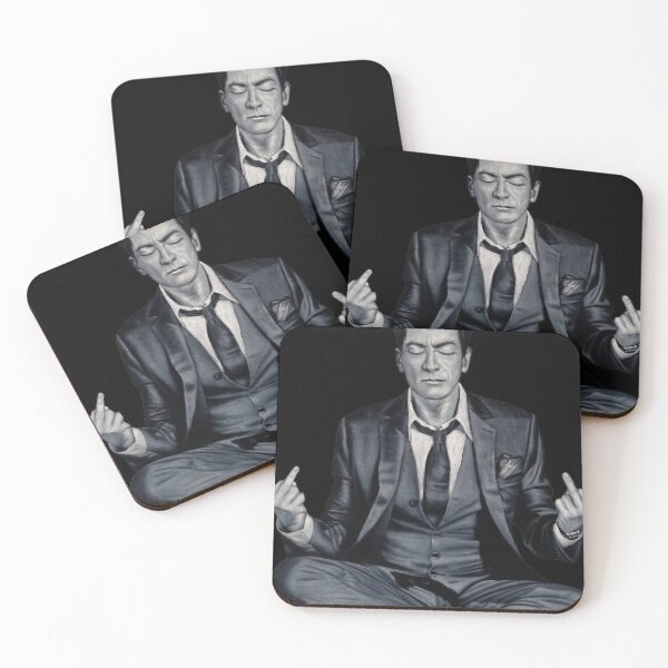 Item preview, Charlie Sheen meditating designed and sold by velvetify.com.