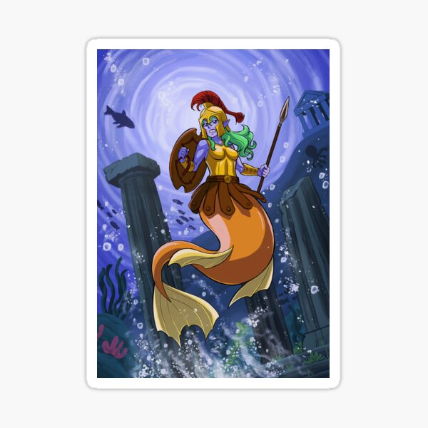 Mermaid Gladiator Pegatina