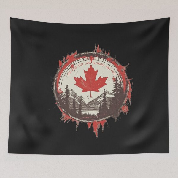 Item preview, God Keep Our Land | O Canada | (Black) designed and sold by Print-opia.