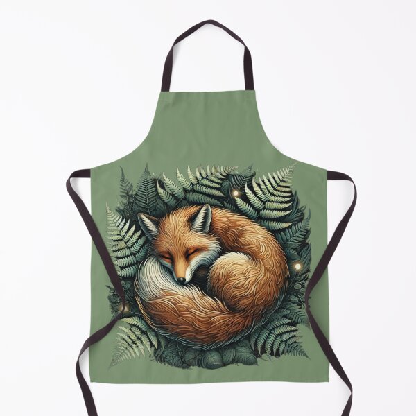 Item preview, Sleeping fox  Ferns and Fireflies designed and sold by Meandmyshop.