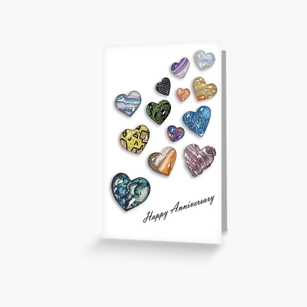 Item preview, Crystal Hearts Anniversary Card designed and sold by MorelMeadows.