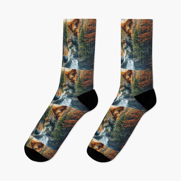 Item preview, Grey Wolf Waterfall and Forest designed and sold by Skye Ryan-Evans.