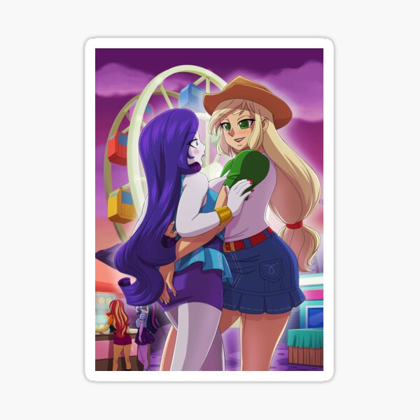 Applejack and Rarity Pegatina
