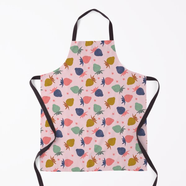 Item preview, Yummy strawberries pattern, summer vibes, pink designed and sold by MistyLakeArt.