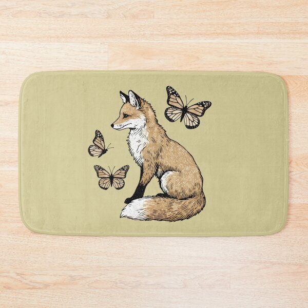 Item preview, Rustic Fox with Butterflies designed and sold by Meandmyshop.