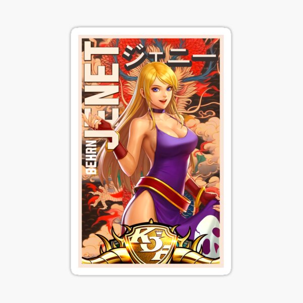 Jenet Behrn Arcade Retro King of Fighters Gaming Art Sticker