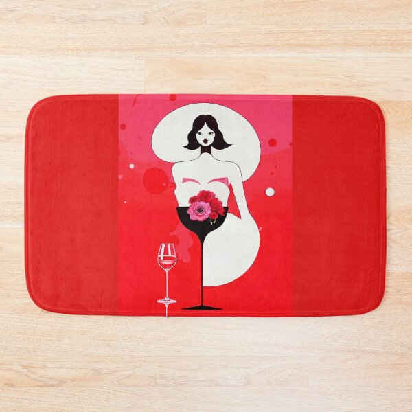 Item preview, A woman with a glass of red wine. designed and sold by Natalia-Vlad.