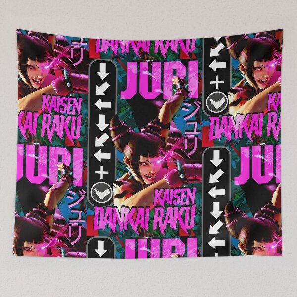 Item preview, Juri Kaisen Dankai Raku Retro Street Fighter Gaming Art designed and sold by Back2Collage.