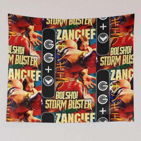 Item preview, Zangief Bolshoi Storm Buster Retro Street Fighter Gaming Art designed and sold by Back2Collage.