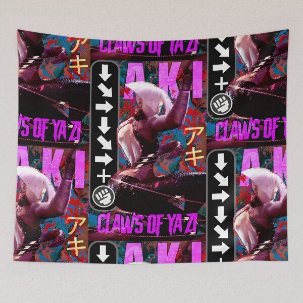 Item preview, A.K.I Claws of Ya Zi Retro Street Fighter Gaming Art designed and sold by Back2Collage.